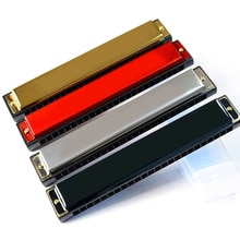 Professionele 24 Hole Harmonica Sleutel van C Play Harmonica Tremolo Harmonica Mond Metalen Orgel Dubbele Rij voor Musical Beginners