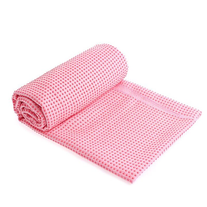 1Pc 183*63Cm Anti-Slip Microfiber Yoga Mat Handdoek Home Gym Fitness Pilates Pad Dekens Zachte cover: Roze