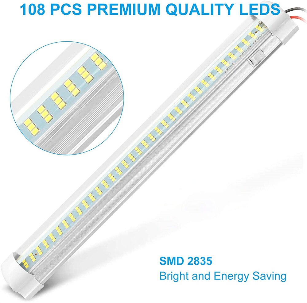 2PCS LED 12v Motorhome LED Ceiling Light Van RV Cargo Boat Cabinet Enclosed Trailer Lights LED 12v Camper Caravan Lights