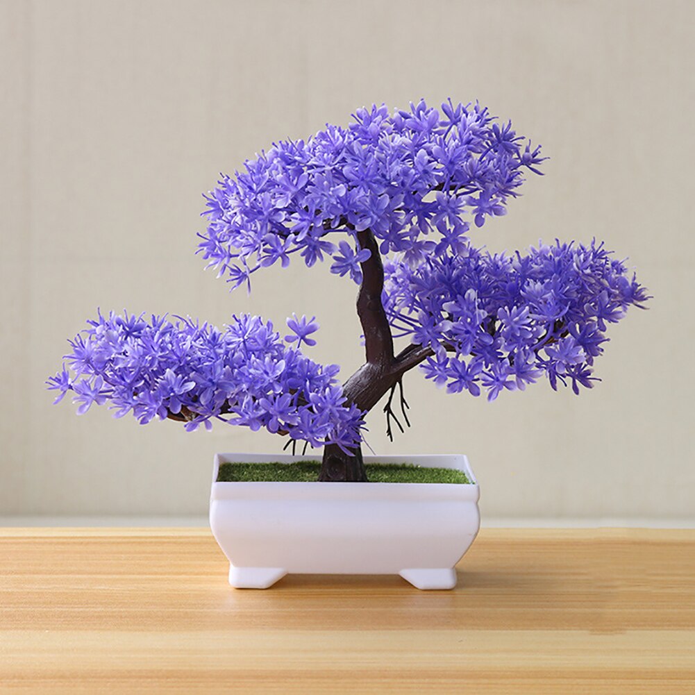 Realistinen keinotekoinen vihreä ruukku tervetuloa mänty jäljitellä bonsai-simulaatio keinotekoinen ruukkukasvi ornamentti kodin koristelu
