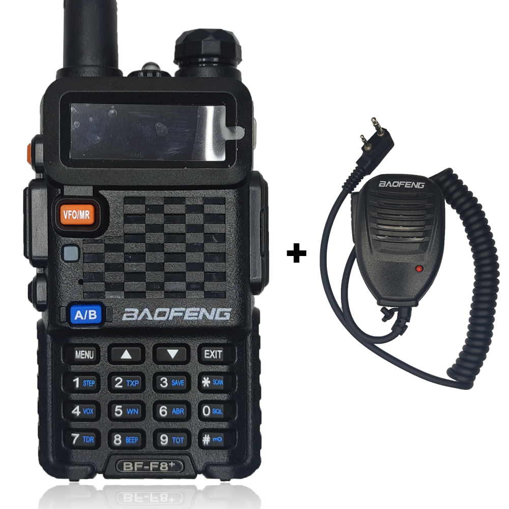 BAOFENG originale Walkie Talkie BF-F8 + Radio portatili bidirezionale 5W Dual Band 128CH 1800mAh amatoriale CB Ham Radio UV-5R aggiornato F8 +: Black / American