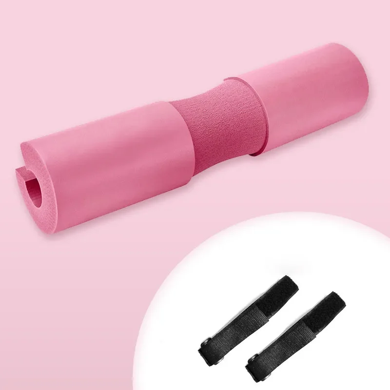 Fitness Gewichtheben Squat Schaum Nackenschutz Langhantel Hülse Sport Hantel Bar Schulter Zurück Schutz Pad Mit Riemen Für Gym: Rosa