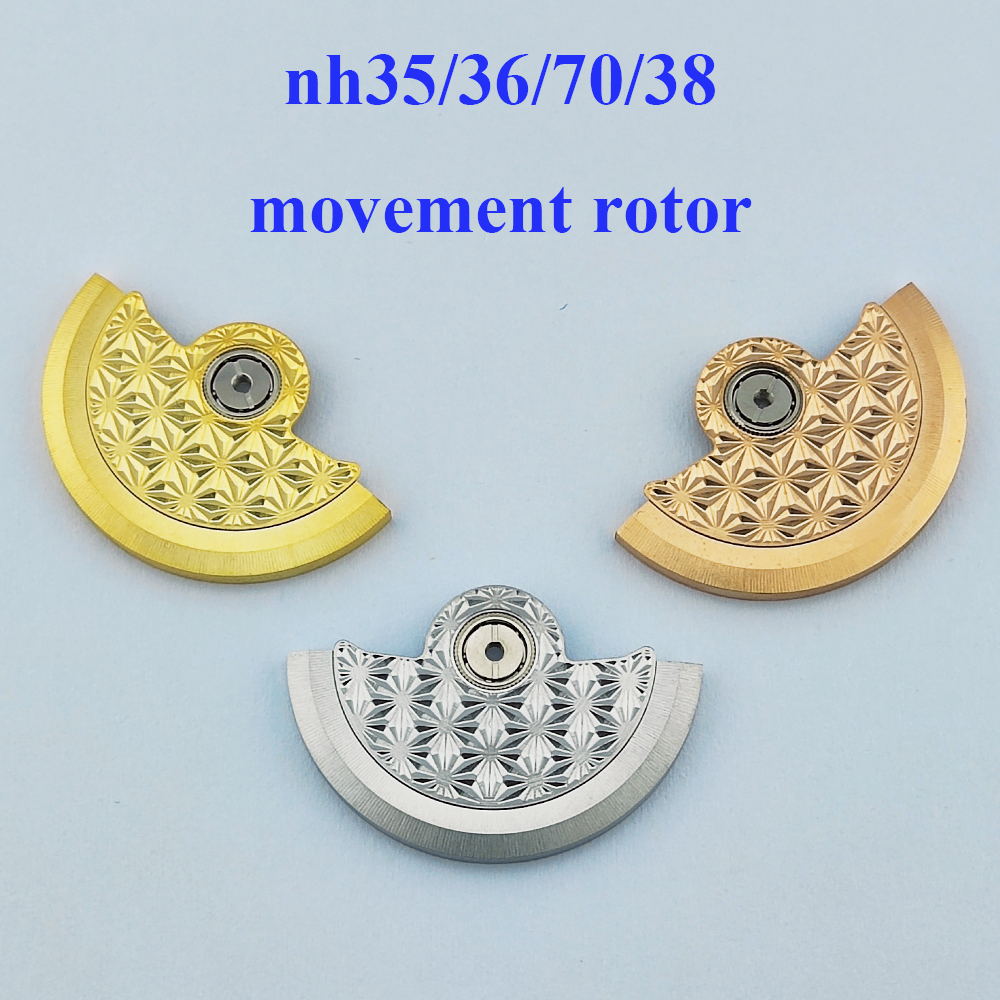 Rotor de martillo automático nh35, compatible con nh34 nh35 nh36 nh38 nh70 4R35 4R36 7S, pieza de reparación de movimiento mecánico