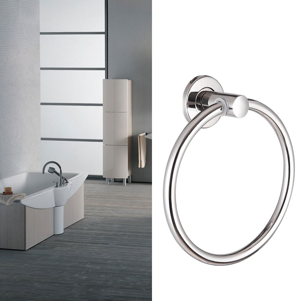 Muur Gemonteerde Handdoek Badkamer Opbergdoos 16 Cm Ronde Handdoek Rack Rack Gratis Van Gaten Geen Schade de Muur Installeren