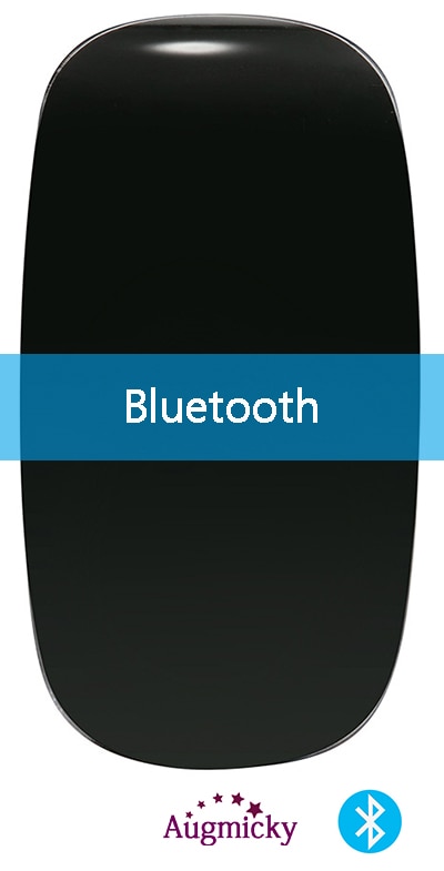 Apple Style Magic Touch Bluetooth 3.0 Wireless Mouse Ergonomic Slim Arc Mice USB 2.4G Wireless Gaming Mouse for Laptop Mac PC: Black Bluetooth