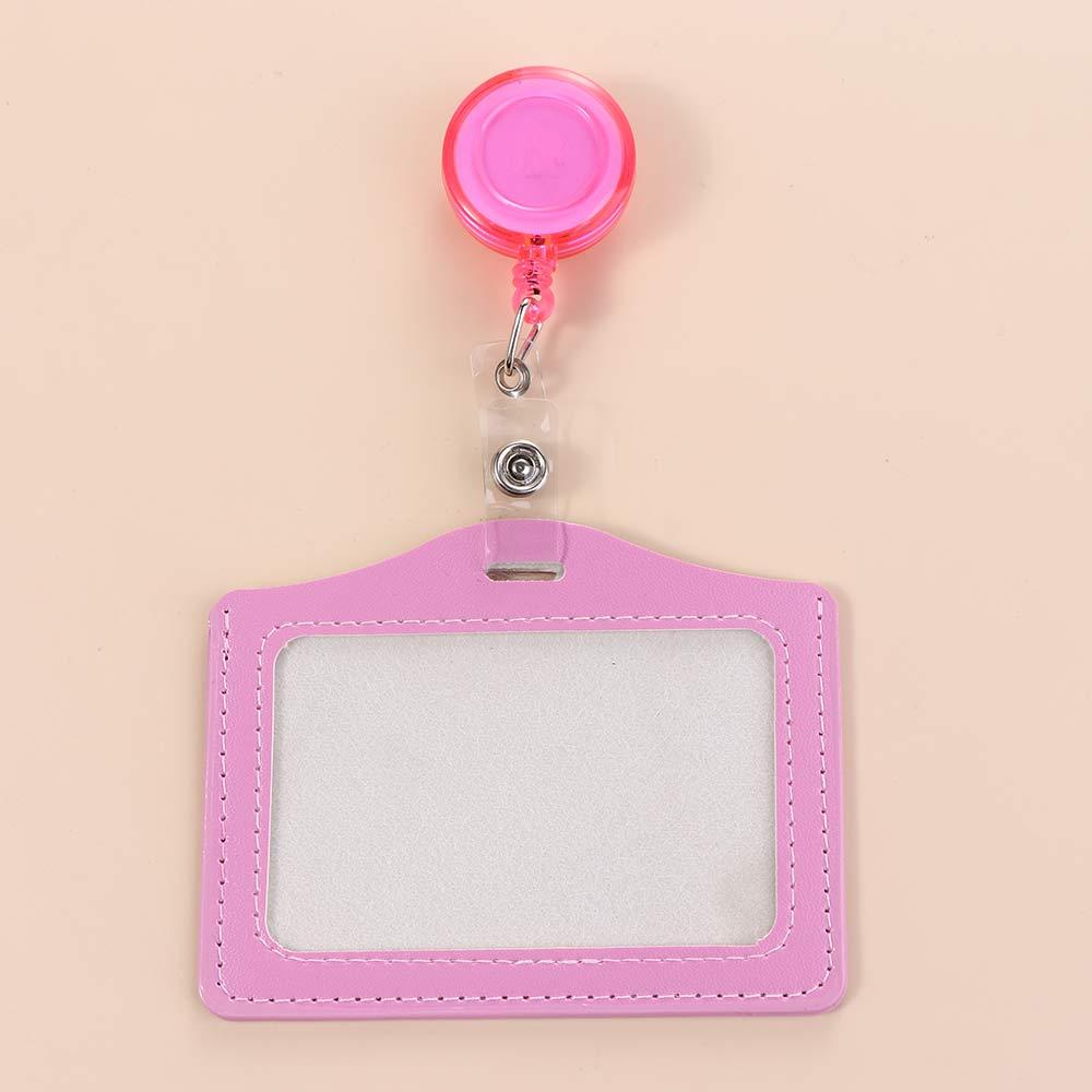 Pull Badge Holder School Supplies Transparent Card Cover Bus Card Holder Credit Cards Protector Student Card Sleeves