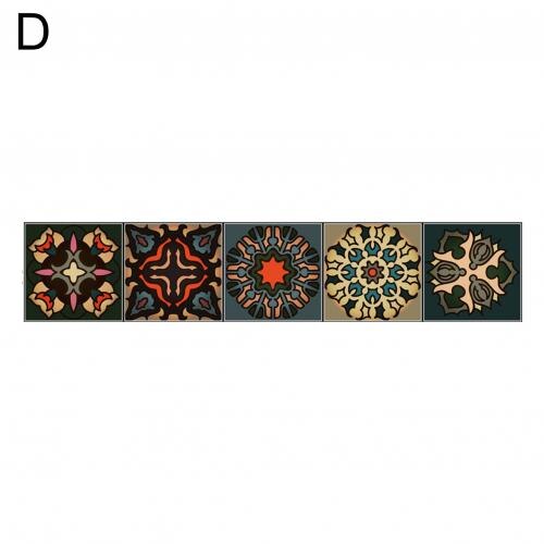 Pvc Tegel Decals Zelfklevende Waterdichte Sticker Badkamer Decoratie Creatieve Zware Kleur Marokkaanse Stijl Tegels Keuken Badkamer: D