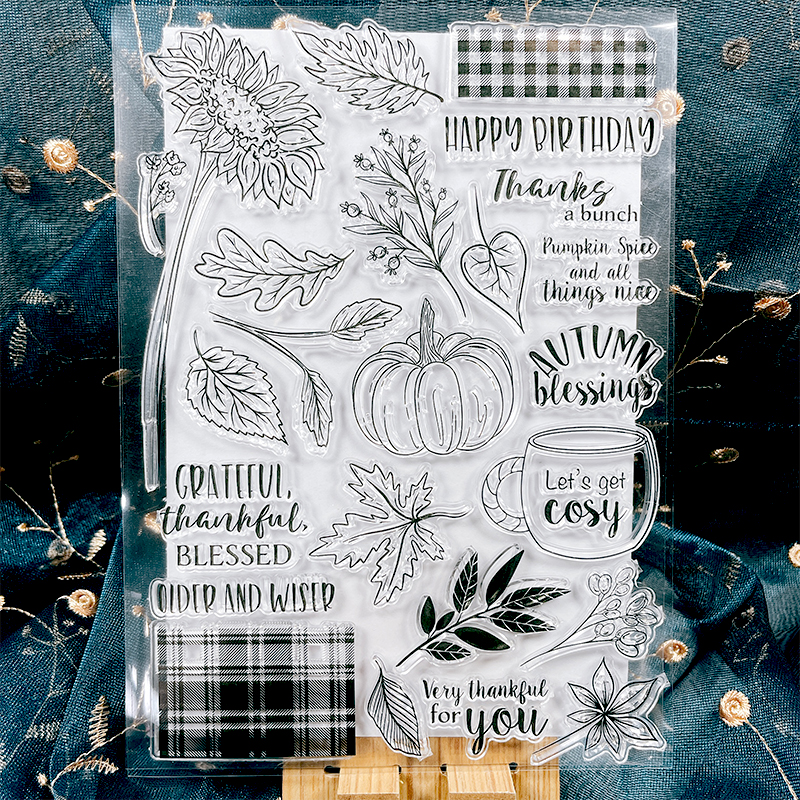 GLOBLELAND Planten Silhouetten Clear Stempels 5.9x5.9 inch