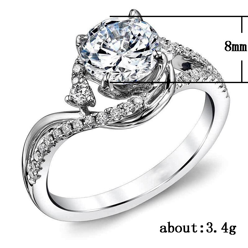 Huitan Nuovo Disegno Impegnarsi Donne Anello Rotondo AAA cubo Zirconia Pietra per la Proposta di Matrimonio Del Partito Anelli per Anima Gemella Alla Moda gioielli