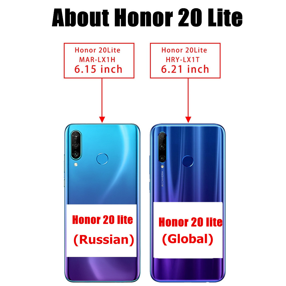 Voor Honor 20 Lite MAR-LX1H 6.15 &quot;Case Armor Pc Cover Ring Houder Telefoon Case Voor Honor 10i 10 Ik/20 Lite HRY-LX1T 6.21&quot; Hard Cover
