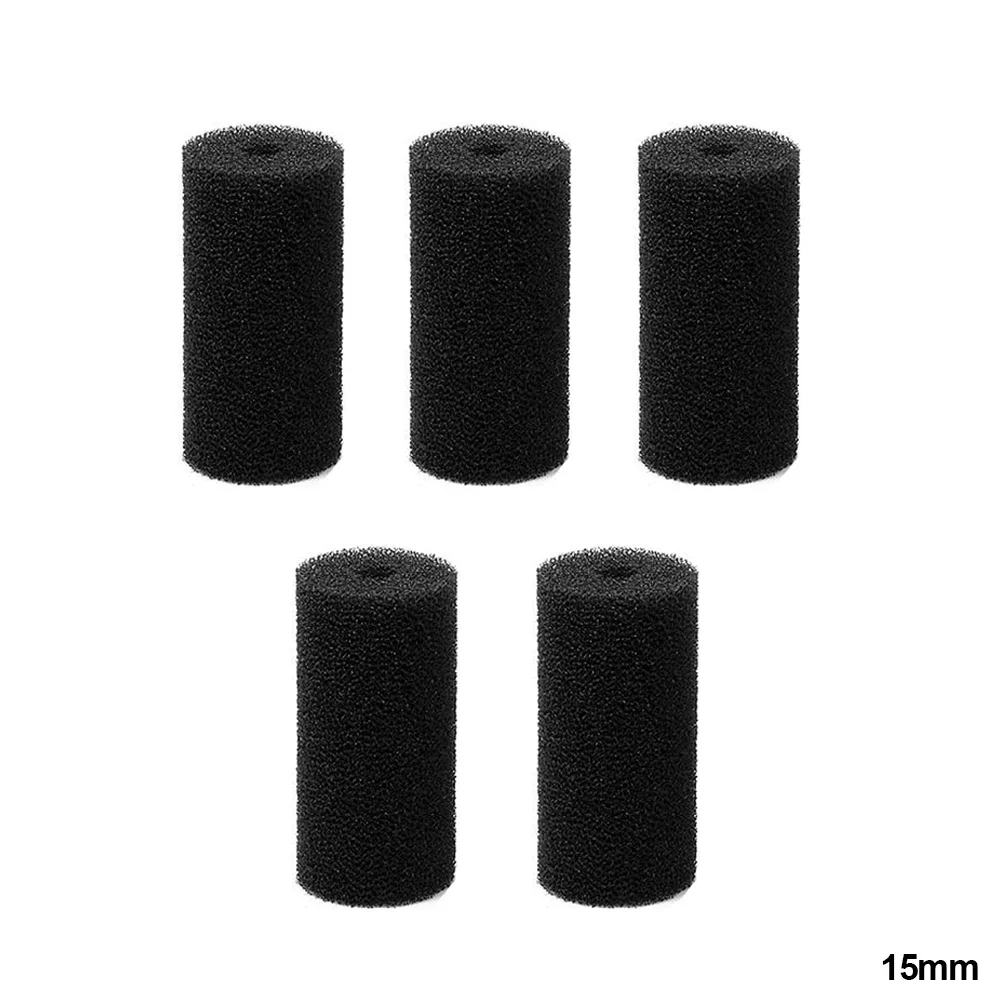 Rouleau de mousse de filtre d'entrée d'entrée d'entrée d'entrée d'aquarium de poissons d'éponge de pré-filtre d'aquarium de 5 pièces pour empêcher le poisson crevettes être sucer l'outil de baril de filtre: WHITE