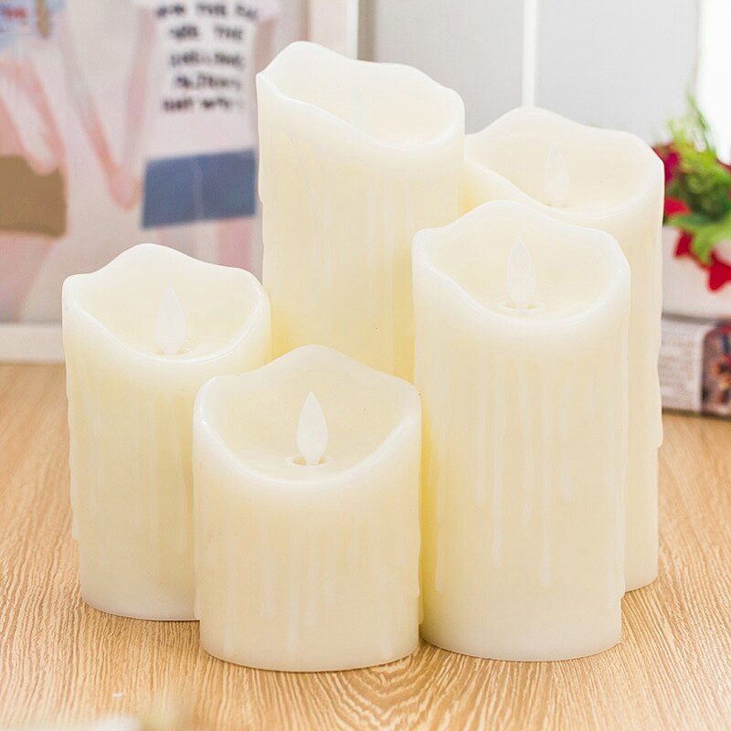 Lellen-bougie en forme de larmes, bougie parfumée, pilier à velas, pour décoration de mariage, pour fête d'anniversaire, bougies LED, 1 pièce