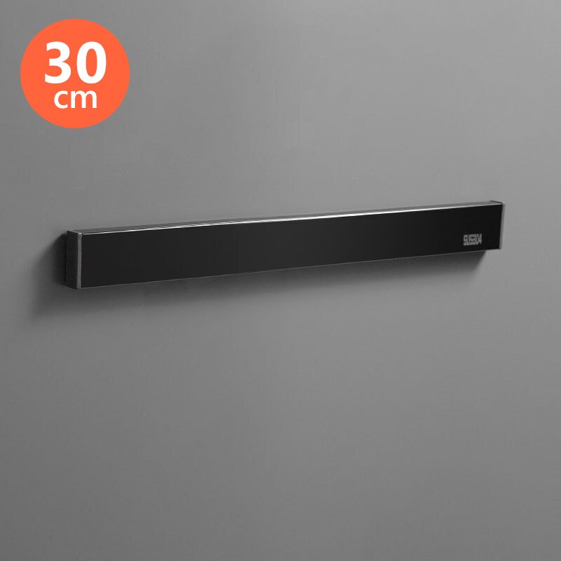 Porte-couteau magnétique support mural en acier inoxydable support de couteau support de rangement mural maison cuisine aimant porte-outil outil de cuisine: 30 cm black