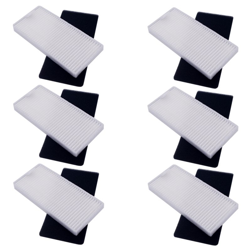 Huvud sidoborste hepa filter mopp trasa för ikhos create netbot  s15 neatsvor  x500 x600 tesvor  x500 pro robot dammsugare delar: Choklad