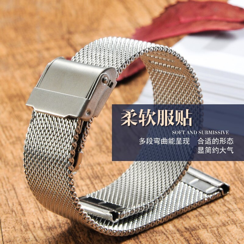 Voor Huawei Gt/GT2 Horloge Band 46Mm/42Mm Milanese Rvs B5 B3 Band Armband Universele 16/18/20/22 Mm Vervanging Band