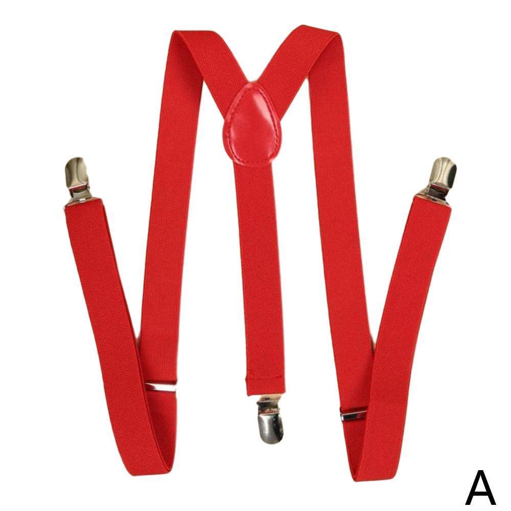 Suspenders Men Classic Pants Strap Y Back 120cm Casual 4 Clips Trouser Belt Elastic Retro Braces Suspender Male N3K1: Red