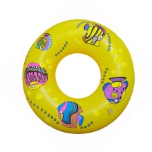 50cm Kids High-density PVC Cartoon Printing Inflatable Float Swimming Ring, 1pcs Color Random
