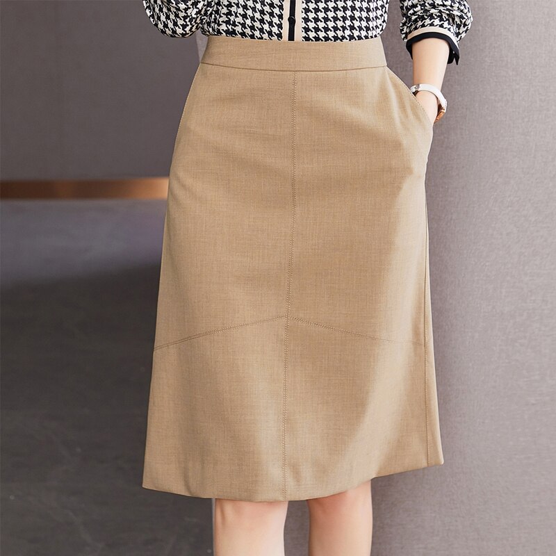 Womens Office Formele Rokken Met Zakken 2022 Lente... – Grandado