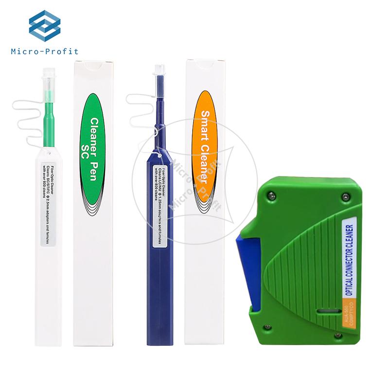 2 in 1 Faser Ende Gesicht Reinigung Kasten Zopf Reiniger Kassette Faserwischtuch Werkzeug stift Ftth Optik Fiber Reiniger Werkzeuge für SC/ST/FC