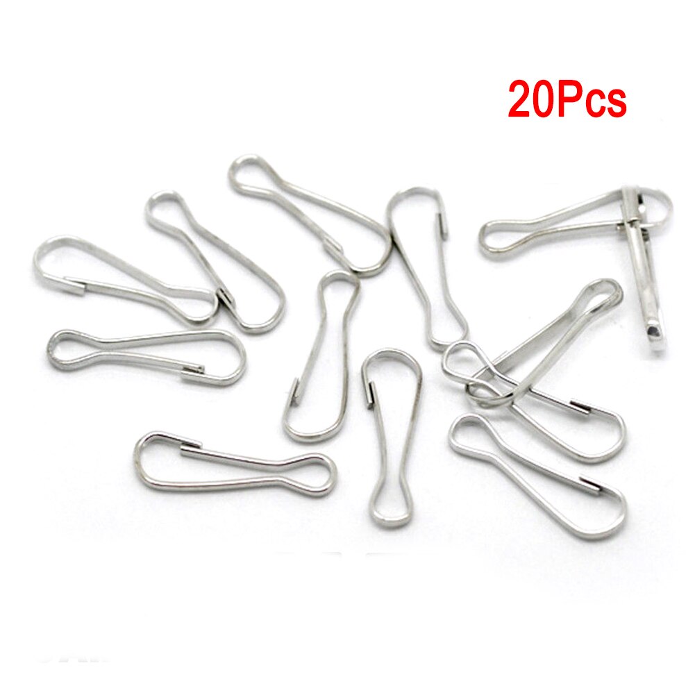 20/60/100 Pcs Pet Rat Hangmat Clips Metalen Haken Lanyard Kooi Accessoires Rvs Houder Bed Hanger Haken Lengte 22 Mm: 20 Pcs