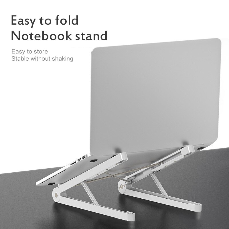Soporte plegable para ordenador portátil para MacBook Pro, soporte ajustable ABS para tableta, portátil, soporte de escritorio para iPad