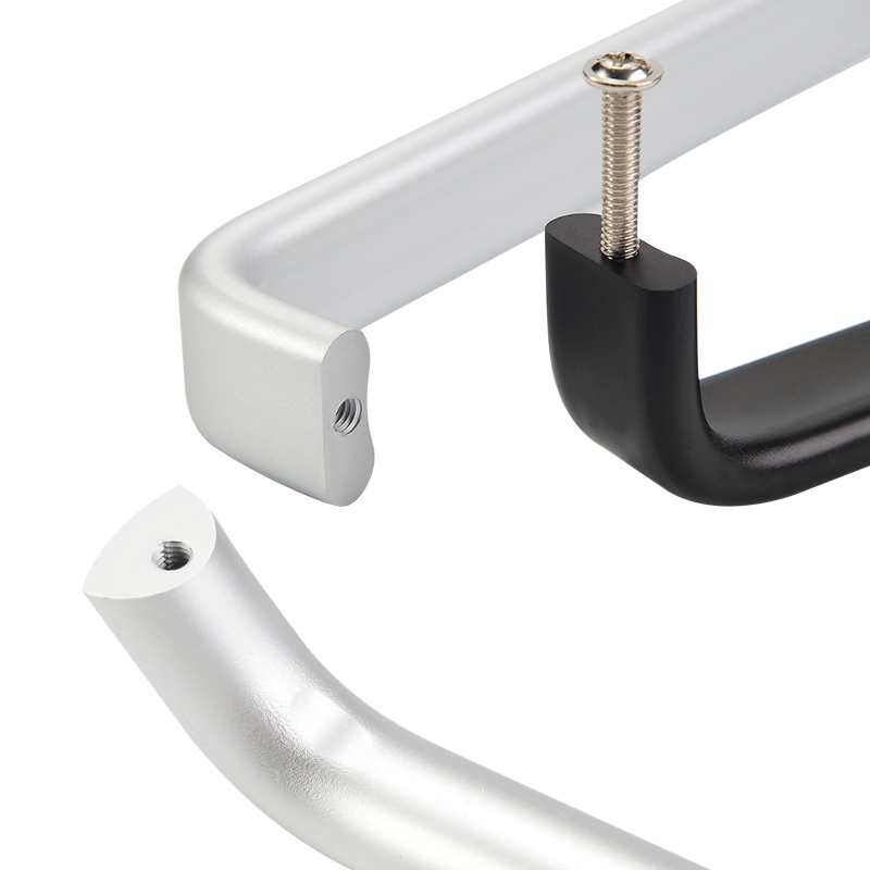 Minimalistisch modern meubilair kastdeur lade lange handgrepen voor badkamerkast zwarte aluminiumlegering