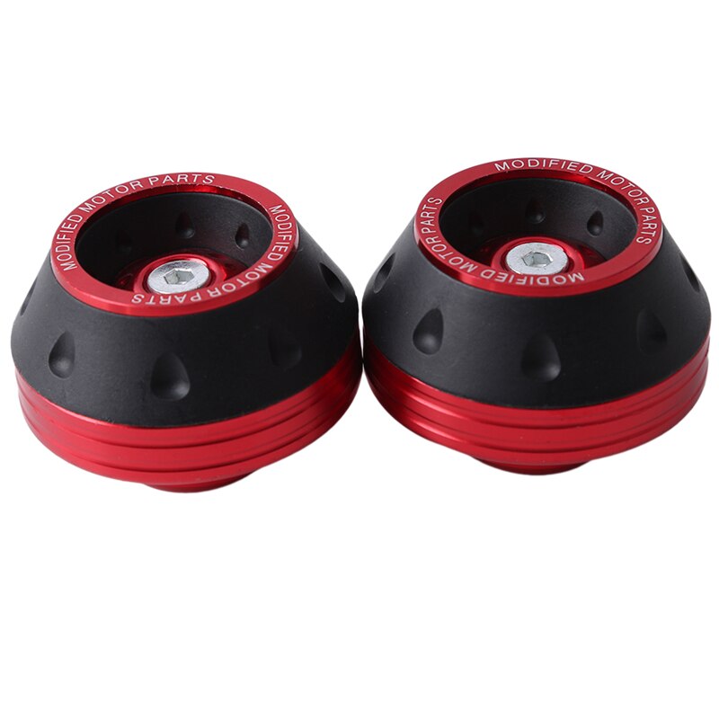 Aluminum Alloy Front Fork Wheel Frame Sliders Damping Falling Protection Tool Scooter 2 Pcs Car Motorcycle Accessories: red