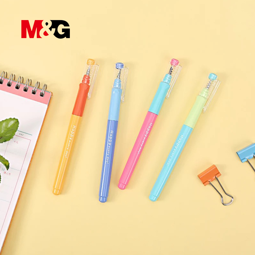M & G estilográfica bolígrafos sencillos pluma bonita normal accesorios prácticos para la escuela y la Oficina bolígrafo de relleno repetido para y estudiantes