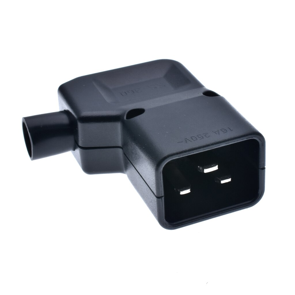 IEC320 Rewirable Socket PDU UPS 16A 250V, IEC320 C20 DIY Power Connector, Connet C19 Female Plug AC Adapter Black