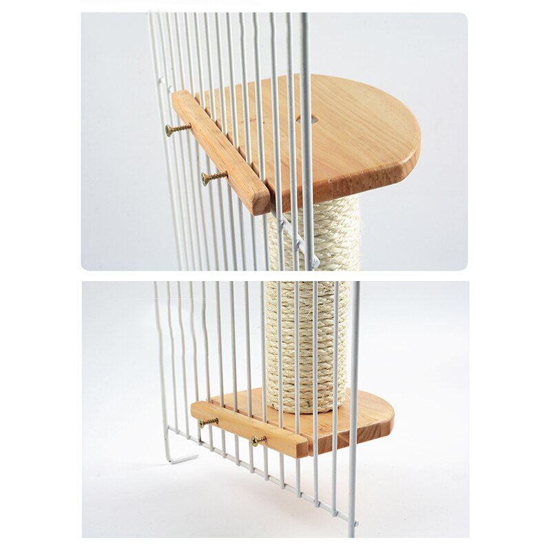 Cat Wall Scratching Post Tree Wall-Mounted Cat Sisal Shelf Pet Kitten Scratchers Board Toys Cat Climbing Frames