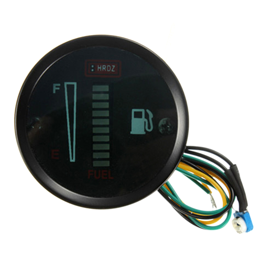 Automobile Motorcycle Modified Fuel Meter LED Display Fuel Level Gauge Automobile Motorcycle Universal 52MM 12V DC Boat Truck RV