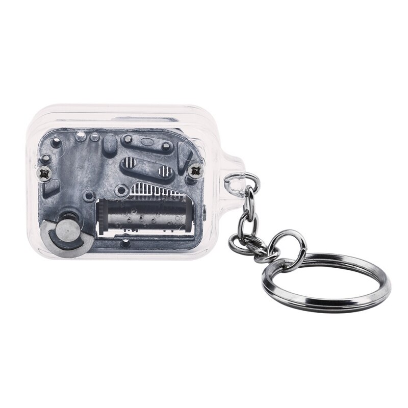 1PC Acrylic Music Box With Keychain Unique Small Music Box Portable Mini Music Box