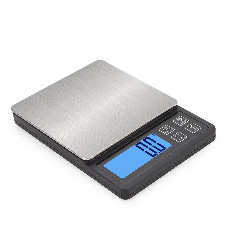 Bærbar digital elektronisk vægt køkken mad vægt balance vægt rustfrit stål smykker vægt 600g ~ 3kg/0.1g 0.01g
