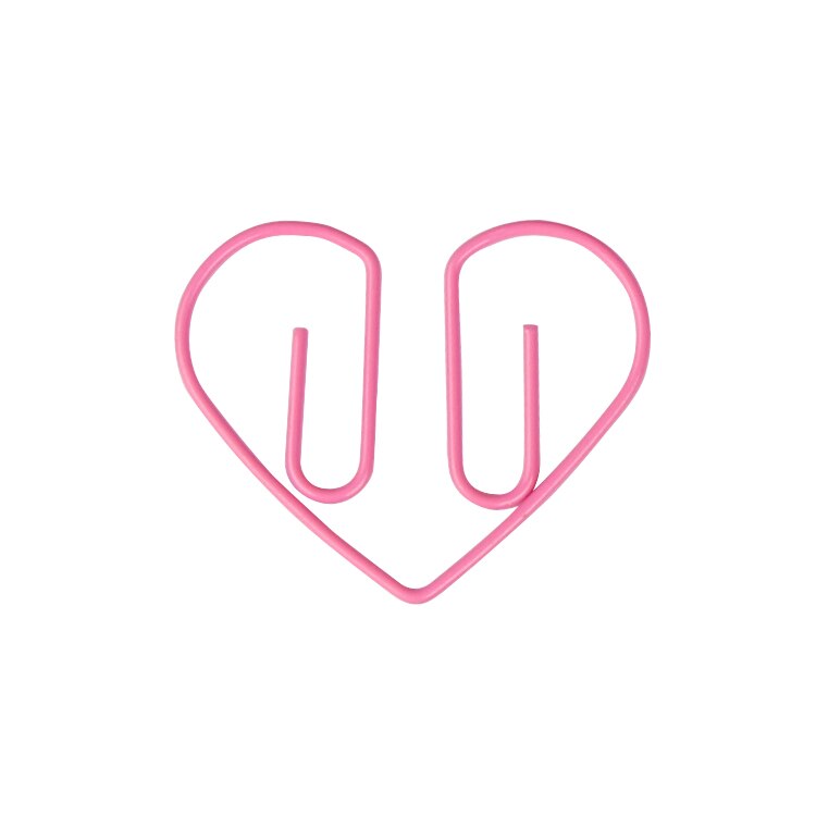 love heart shaped Paper Clips Decorative Stationery Clips Kawaii Stationery Office Metal Clip Paper Clips Metal