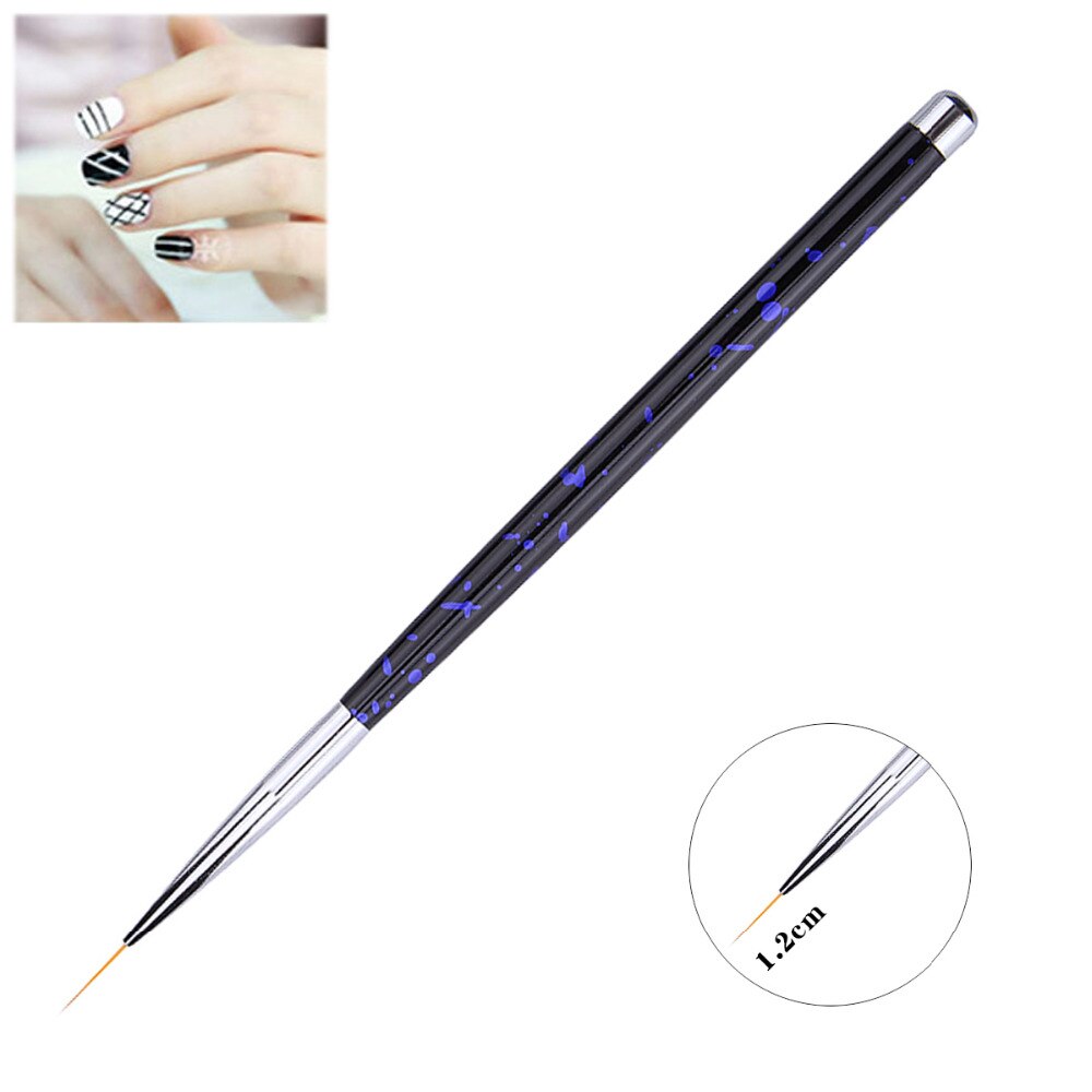 Monja 3pcs 5/9/12mm Metal Nail Art French Stripes Lines Flower Painting Drawing Liner Brush Pen Manicure Tools Kit