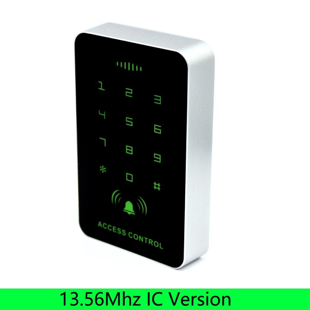 13.56Mhz RFID Backlight Wiegand Input Touch Screen Proximity Card Keypad Access Control EM MF Card Reader Door Gate Lock Opener: 13.56Mhz IC Version