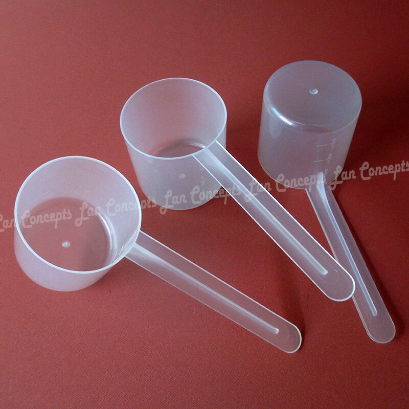 50 Stks/partij 30 Gram Plastic Scoop 60 Ml Hdpe Maatlepel 30G Meten Lepels Met Weegschalen-Doorschijnendheid