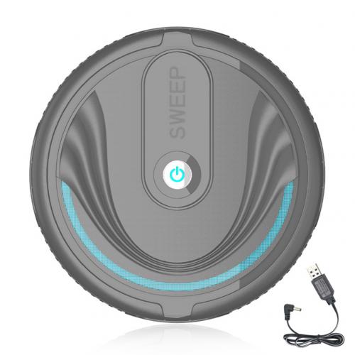 Household Mute Automatic Smart Clean Robot Vacuum Cleaner Floor Sweeping Efficient Portable Dust Remover The bottom is a: Black  Rechargeble