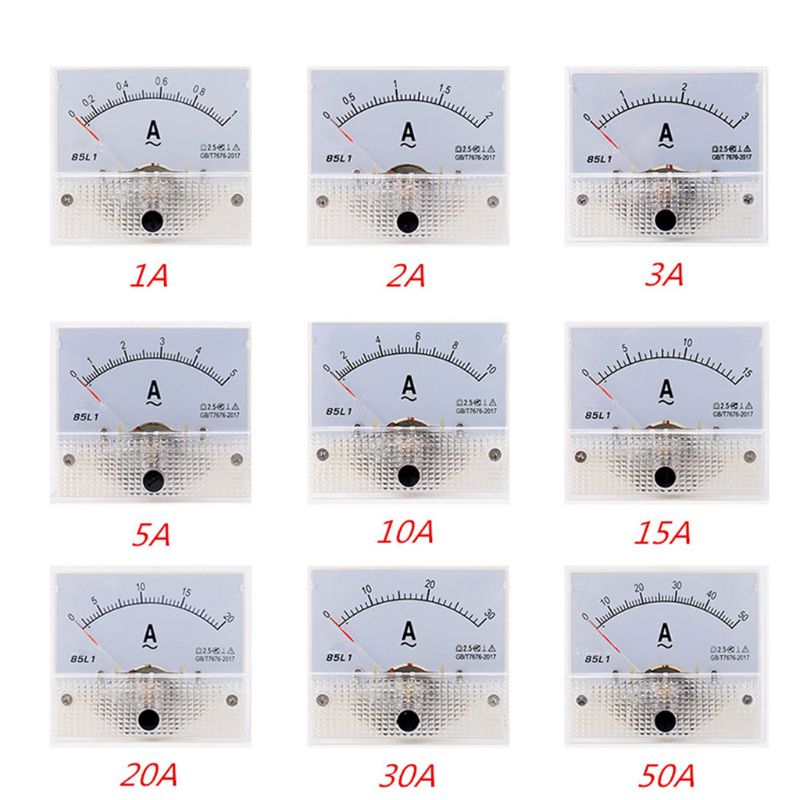 1pc 85L1 AC Panel Meter Analog Panel Ammeter Dial Current Gauge Pointer Ammeter