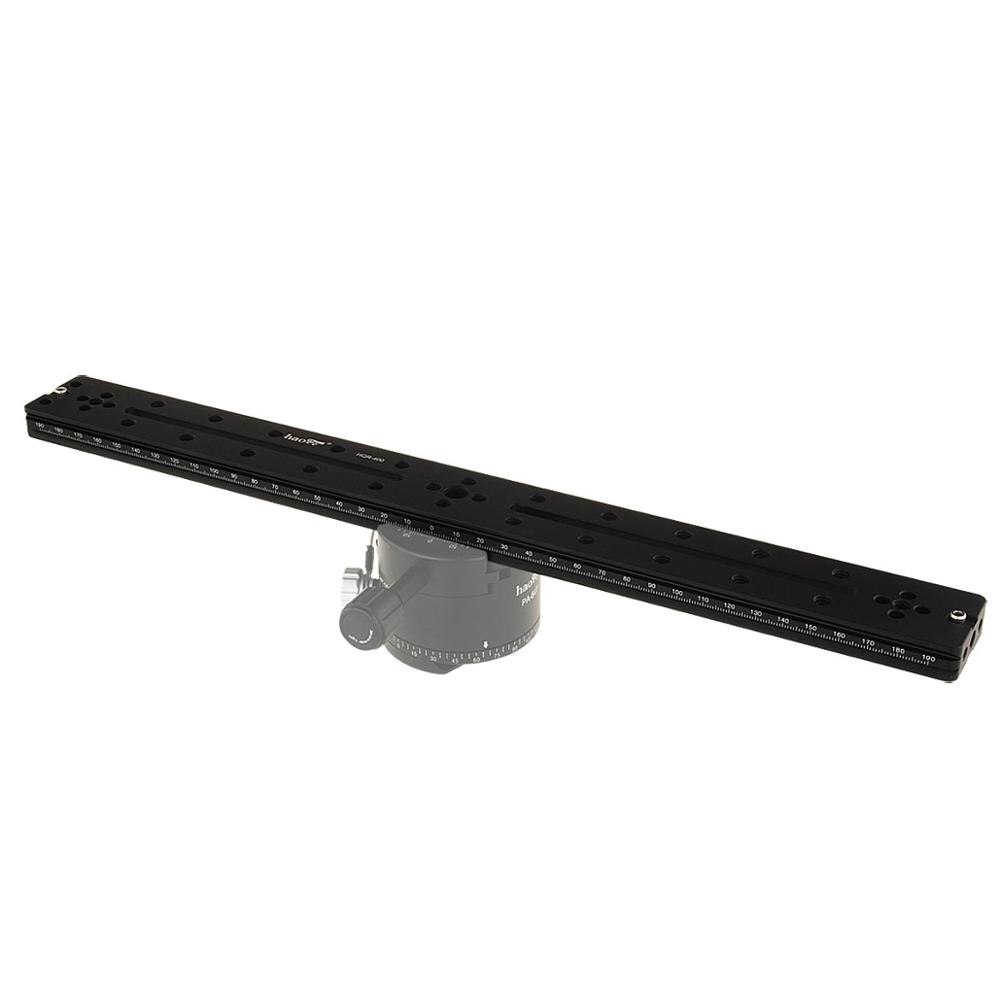 Haoge 400mm Multi-purpose Dual Dovetail Long Quick Release Extender Rail Sliding Plate for Camera Tripod Ballhead Clamp fit Arca