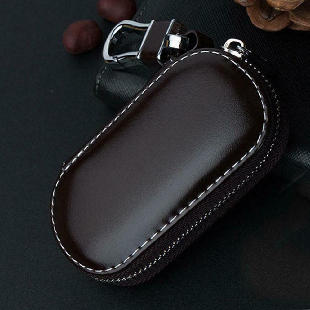 Key Case Multi-function Leather Key Case Car Key Bag Entry Key For Faraday Fob Key RFID Car Keyless Cage Pouch, Security H9Q6