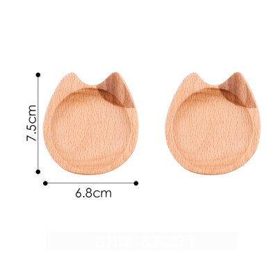 1Pcs Japanese style wooden chopstick holder Beech cat chopstick holder Cartoon kitchen hotel chopstick holder tableware: C
