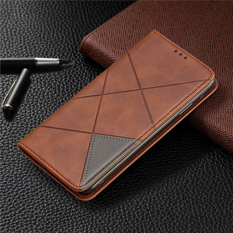 Op Voor Huawei Nova 5 T Case Magnetische Wallet Leather Flip Telefoon Cover Voor Huawei Nova 5 T 5 T nova5t Stand Gevallen Met Kaarthouder: Bruin