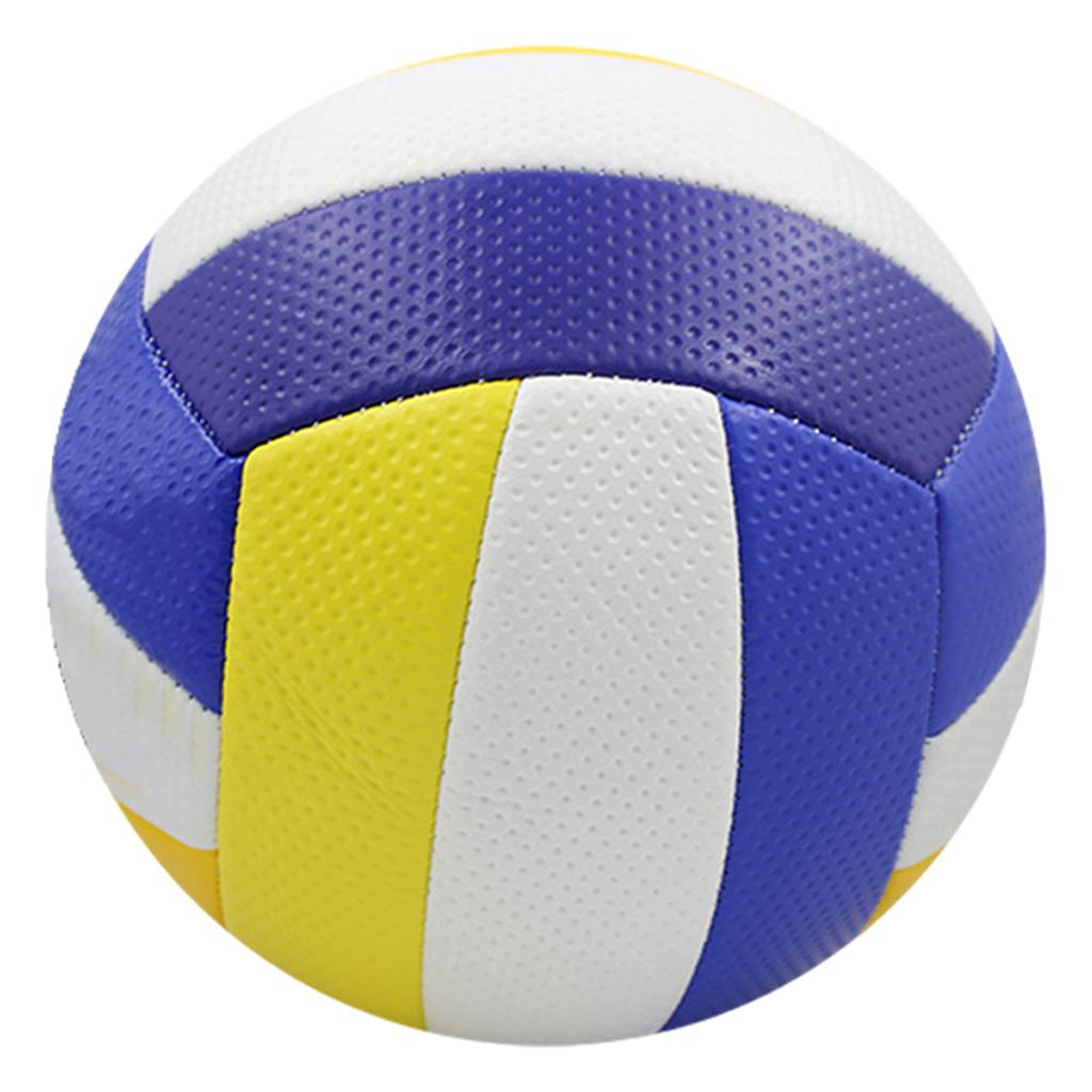 Soft Size 5 Official Volleyball Ball for Beach Training, Sports Match, Adult: Grainy white yellow