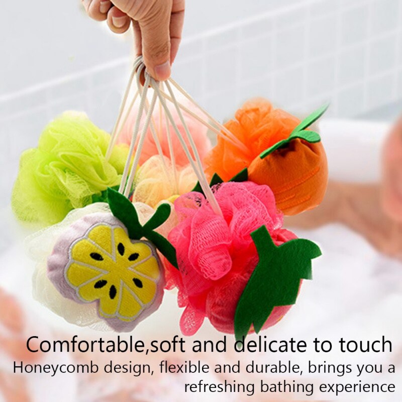 Kinderen Bad Bal Fruit Vorm Zuigeling Verpleging Benodigdheden Bad Bloem Baby Meisjes Jongens Bad Vegen Zacht Grote Schuimende Ballen