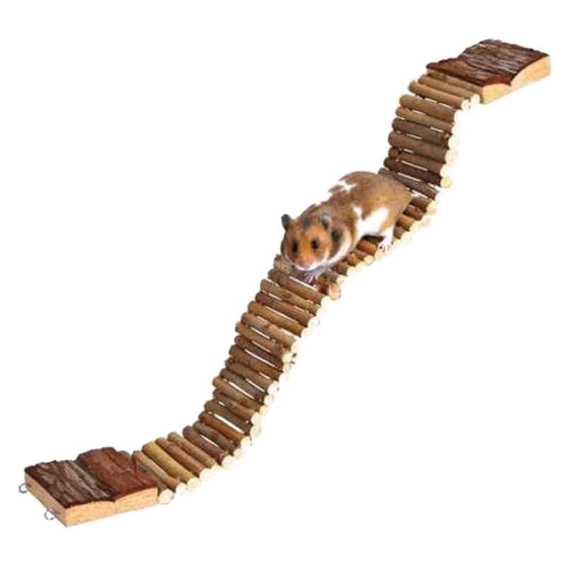 Wooden Exercise Toys for Hamster Hedgehog Mouse Rat Guinea Pig, Long Ladder