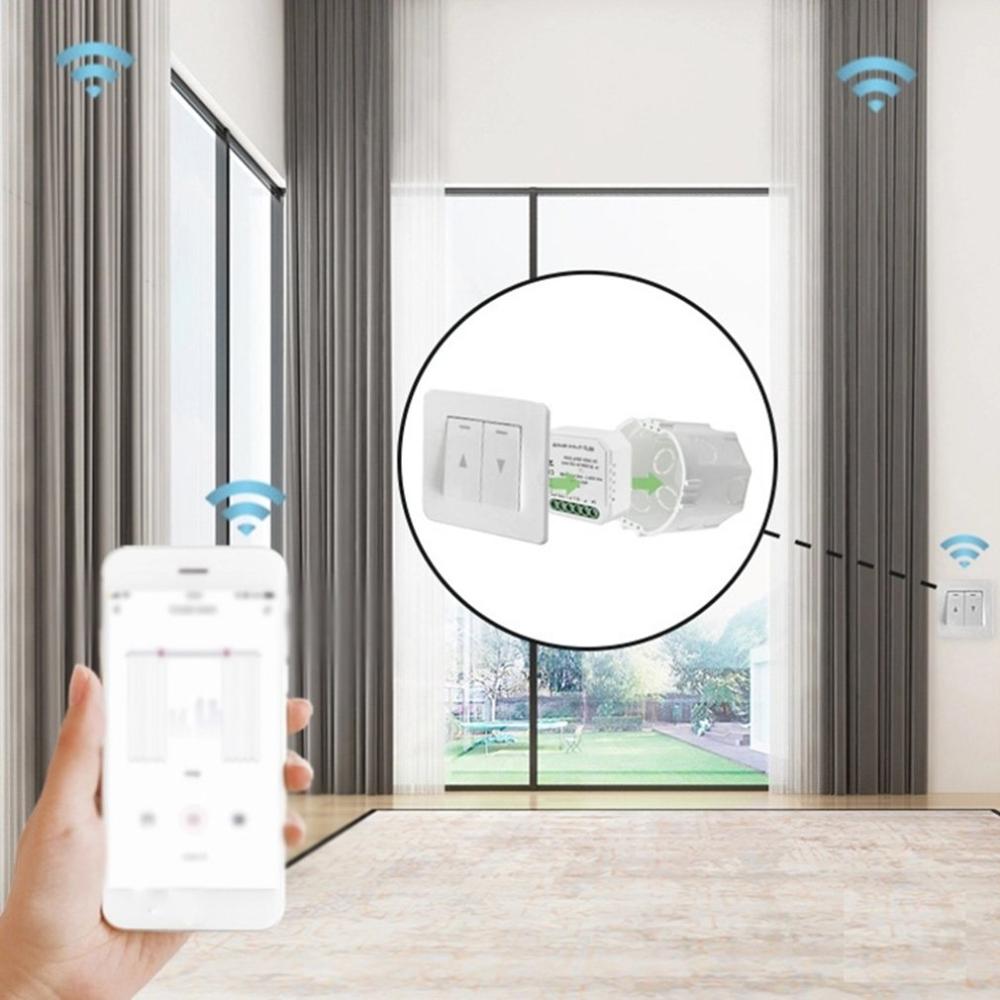 Wifi Smart Switch Remote Curtain Motor Timing Smart Module Switch Module Voice Control Smart Home Curtains Controlling System