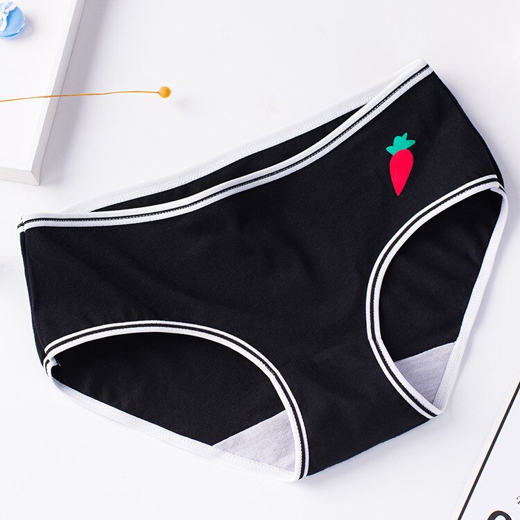 Black series underwear sports women cotton mid-waist ladies cotton triangle bottoms cotton girls pants: 003 / XL