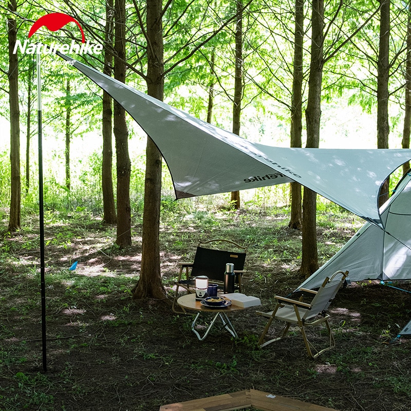 Naturehike camping presenning ultralet ly udendørs bærbar vandtæt soltæt solsejl fortelt sølv belægning soltæt baldakin