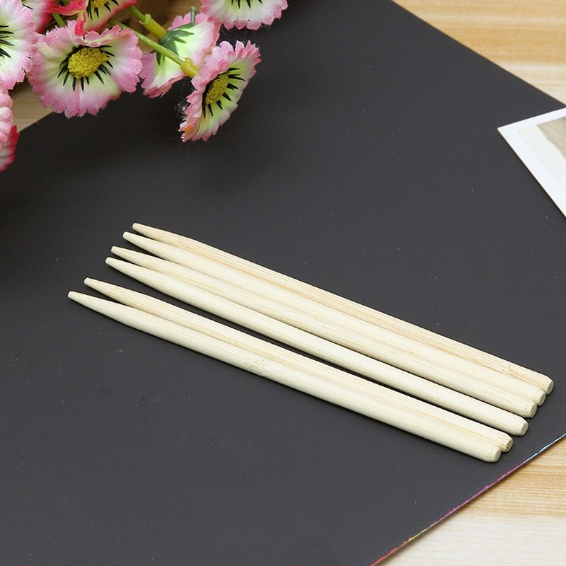 Removedor de cutículas para manicura y pedicura, herramienta de palitos de madera naranja de 2 vías, TRP09 (100 cm de largo), 1 paquete de 11,5 piezas